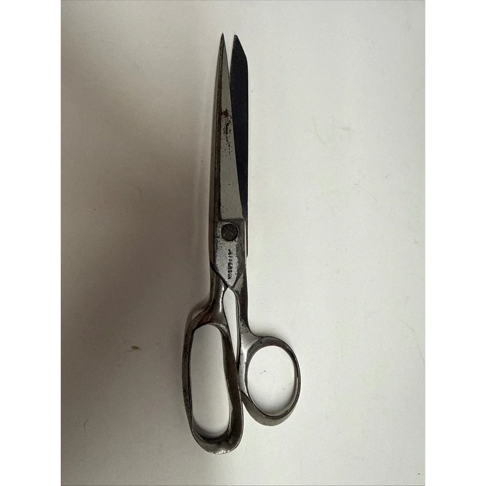 Vintage Jefferson 8 Inch Tailor Shears Forged Steel Industrial Sewing Scissors